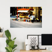 Poster Vendeur de fleurs, Santiago, Chili (Bureau à domicile)