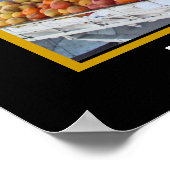 Poster Vendeur de fruits sur le trottoir au Pérou (Coin)