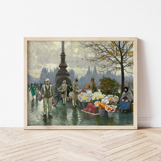 Poster Vendeurs de fleurs | Paul Fischer