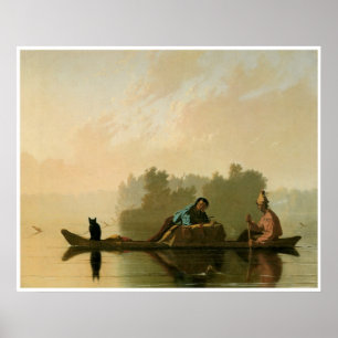 Poster Vendeurs de fourrures descendant le Missouri c. 18