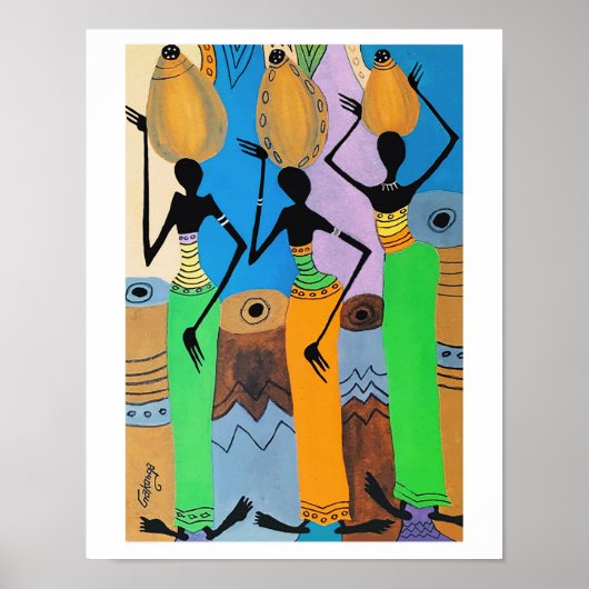 Poster Vendeurs d'huile de coco (Devant)