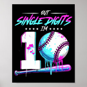 Poster Vendez Anniversaire 10 Ans Double Chiffres 10 Nais