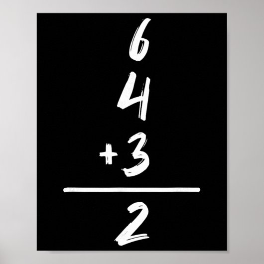 Poster Vendez Inspiré Math 6 4 3 2 Double Play Softll Jeu (Devant)