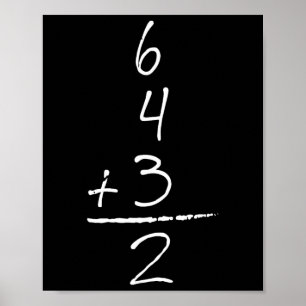 Poster Vendez Inspiré Math 6 4 3 2 Double Play Softll Jeu