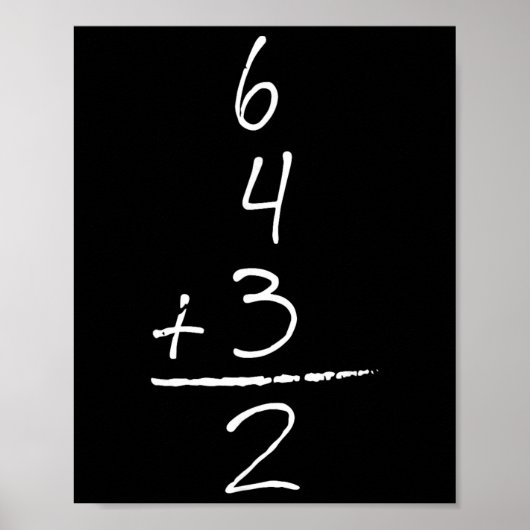 Poster Vendez Inspiré Math 6 4 3 2 Double Play Softll Jeu (Devant)