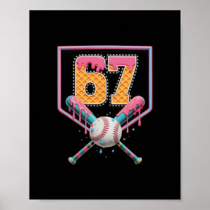 Poster Vendre Drip Numéro 67 Amusant Six Sept 6 7 Design