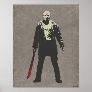 Poster Vendredi 13   Jason Voorhees Caractère Art