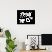 Poster Vendredi 13 | Logo empilé peint (Bureau à domicile)