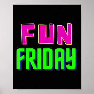 Poster Vendredi amusant - Motivationnel positif