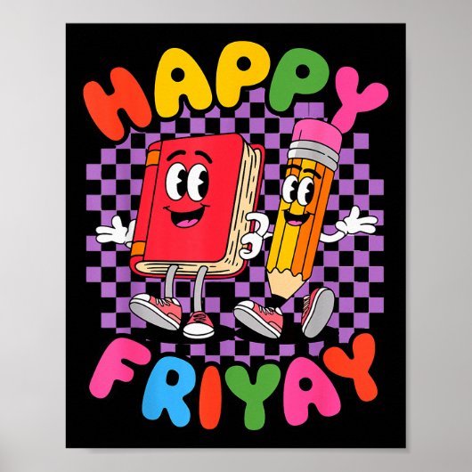 Poster Vendredi Friyay Joyeux Fri Yay Enseignant  (Devant)