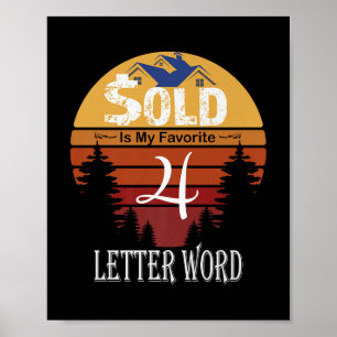 Poster Vendu C'Est Mon Agen Immobilier Word 4 lettres pré