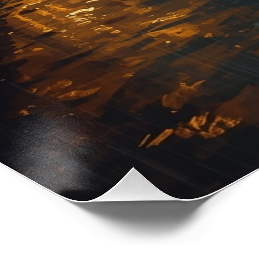 Poster Venetian Glow – Rainy Night Lights and Reflections (Coin)