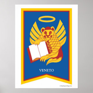 Poster Vénétie Italie Crête régionale Imprimer