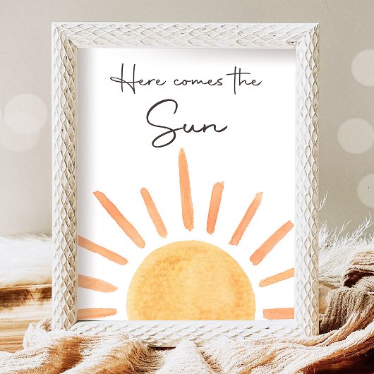 Poster Venez à la Sun Boho Little Sunshine Party