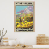 Poster Venez à l'affiche Vintage voyage Ulster (Cuisine)