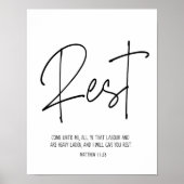 Poster Venez À Moi, Matthieu 11:28, Écriture Mur Art (Devant)