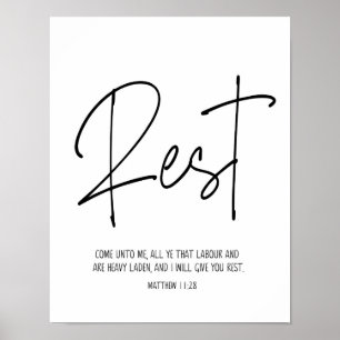Poster Venez À Moi, Matthieu 11:28, Écriture Mur Art