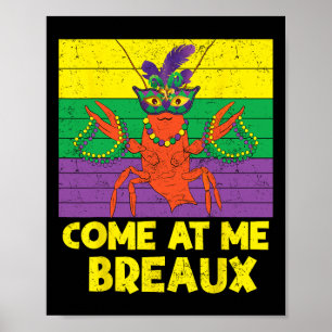 Poster Venez Au Me Breaux Perles De Crawfish Drôle Mardi 