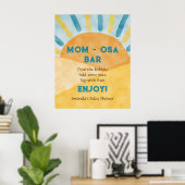Poster Venez Blue Rays Sunshine Baby shower Bar (Bureau à domicile)