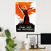 Poster Venez Dans Les Usines (Bureau à domicile)
