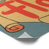 Poster Venez en Floride Carte de l'État, Pin-Up Girl (Coin)