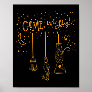 Poster Venez Nous Vols Amusons Happy Halloween Witch Hocu