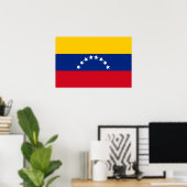 Poster Venezuela : drapeau patriotique vénézuélien (Bureau à domicile)