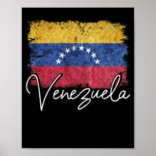 Poster Venezuela Drapeau Vintage Venezuela Fierté Racines