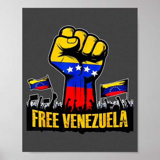 Poster Venezuela Flag Venezuela Libre 2026  (Devant)