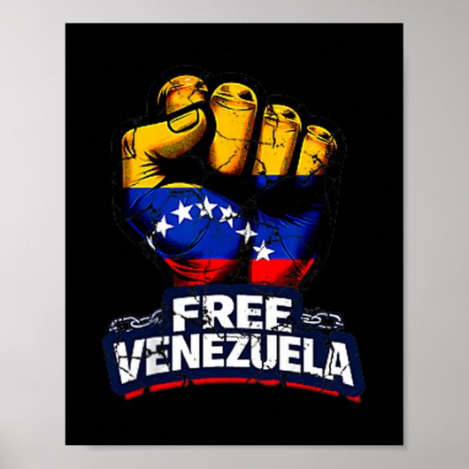 Poster Venezuela Flag Venezuela Libre 2026  (Devant)