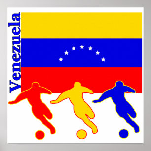 Poster Venezuela - Joueurs de football