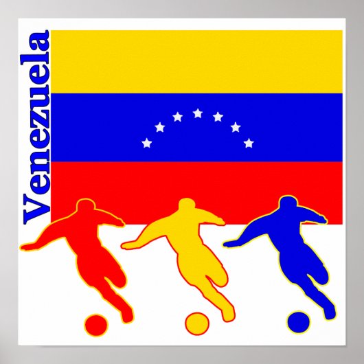 Poster Venezuela - Joueurs de football (Devant)