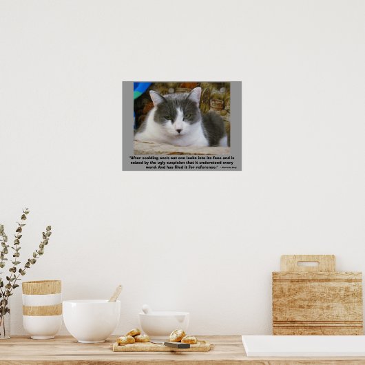Poster vengeful Grumpy kitty with - Charlotte Grey Citati (Cuisine)