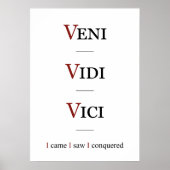 Poster Veni, Vidi, Vici (Devant)