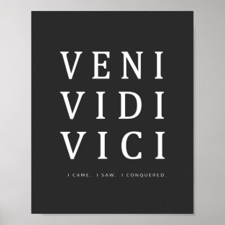Poster Veni Vidi Vici | Devis inspirant