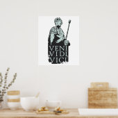 Poster Veni Vidi Vici Julius César Roman (Cuisine)