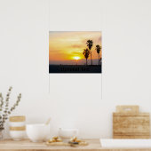 Poster Venice Beach California Sunset Souvenir (Cuisine)