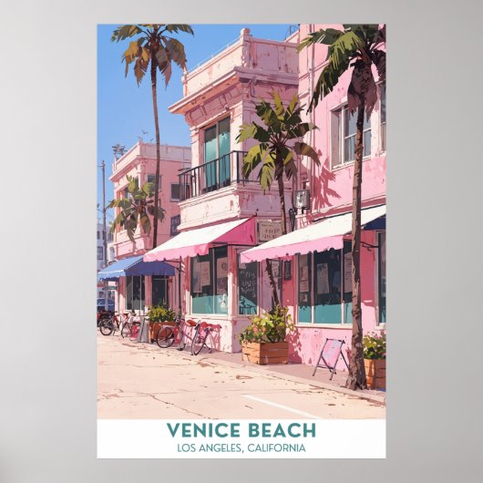 Poster Venice Beach Street - Californie (Devant)