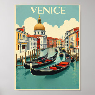 Poster Venice Gondolas - Vintage voyage
