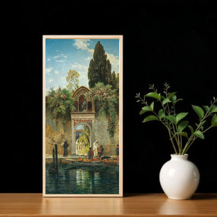 Poster Venise, à la porte du monastère San Lazzaro