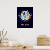 Poster Venise avec gondolier Italie carnaval vintage (Cuisine)