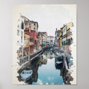 Poster Venise Italie Aquarelle Art