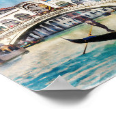 Poster ➤ Venise, Italie Aquarelle Souvenir (Coin)