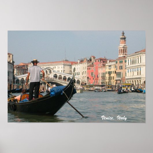 Poster Venise, Italie Canal Gondola Imprimer (Devant)