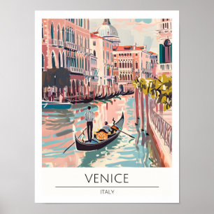 Poster Venise Italie Illustration Artistique Voyage
