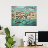 Poster Venise, Italie - Traghetto de bateau Gondola (Bureau à domicile)