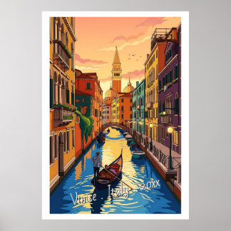 Poster Venise Italie Voyage Rétro