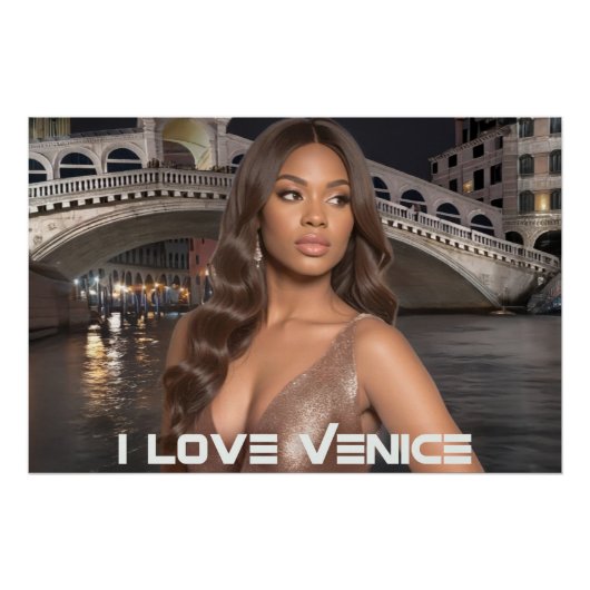 POSTER VENISE - J'AIME VENISE (Devant)