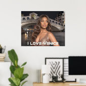 POSTER VENISE - J'AIME VENISE (Bureau à domicile)