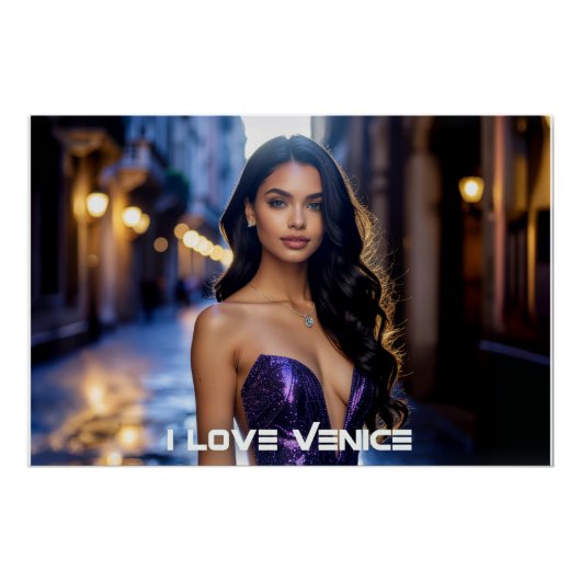 POSTER VENISE - J'AIME VENISE - ITALIE (Devant)
